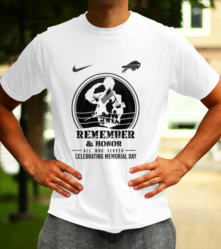 Nike Buffalo Bills Remember And Honor Memorial Day 2023 T-Shirt