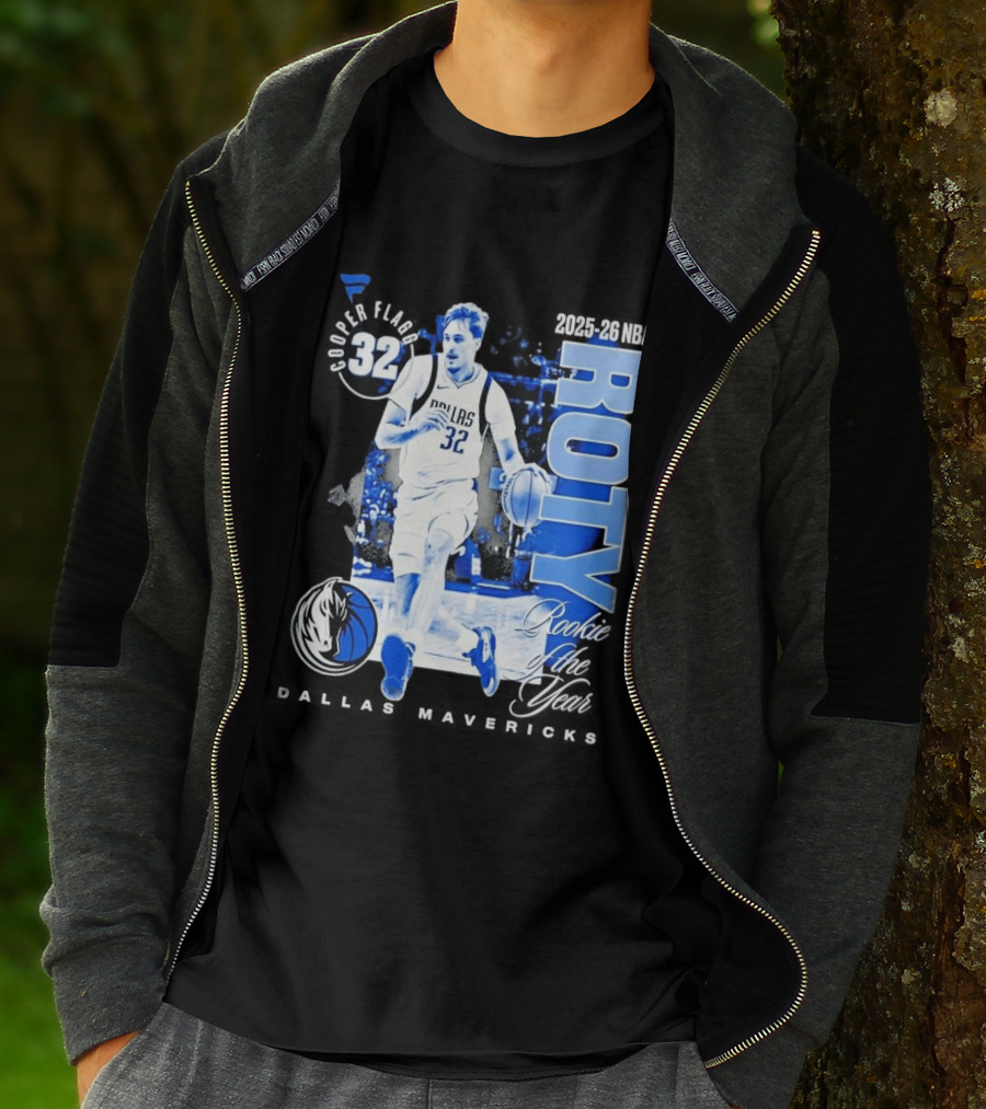 Cooper Flagg Dallas Mavericks 2025 26 NBA ROTY Rookie Of The Year 32 T-Shirt