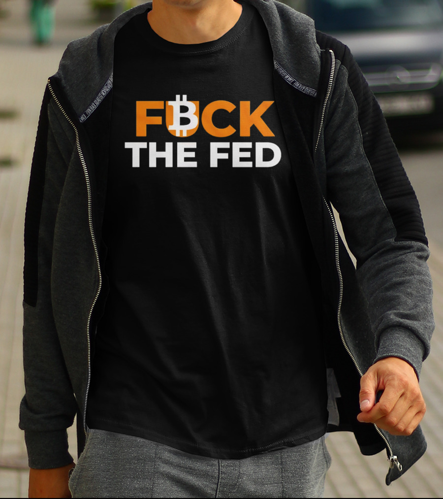 Fuck The Fed Bitcoin Logo Protest T-Shirt