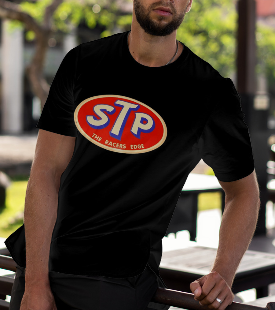 STP The Racers Edge Vintage Motorsport Oval T-Shirt