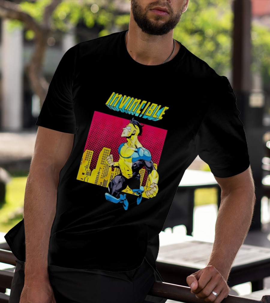 Invincible Comics Hero Skyline Pop T-Shirt