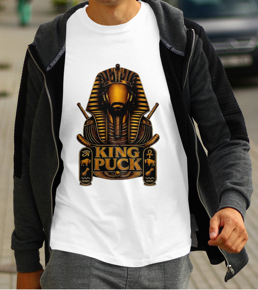 King Puck Pharaoh Buffalo Sabres Egyptian Hockey T-Shirt