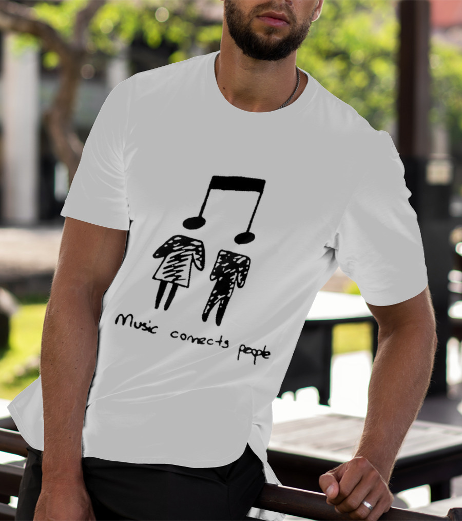 Music Connects People Doodle With Note T-Shirt