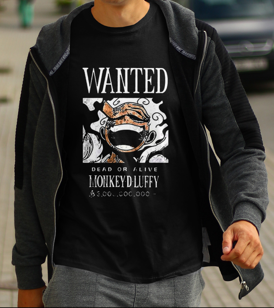 Wanted Monkey D Luffy Dead Or Alive $1.5 Billion Bounty One Piece T-Shirt