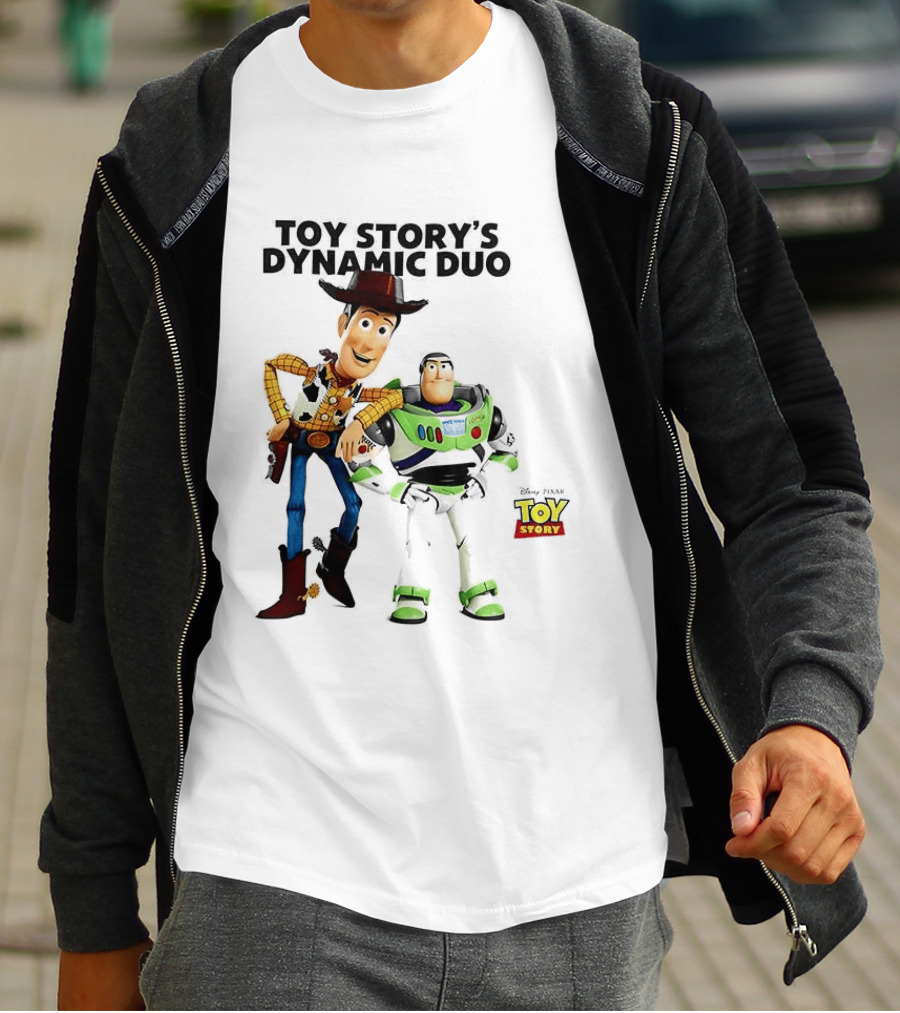 Toy Story's Dynamic Duo Woody And Buzz Lightyear T-Shirt
