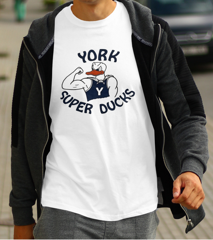York Super Ducks Flexing Mascot Y T-Shirt