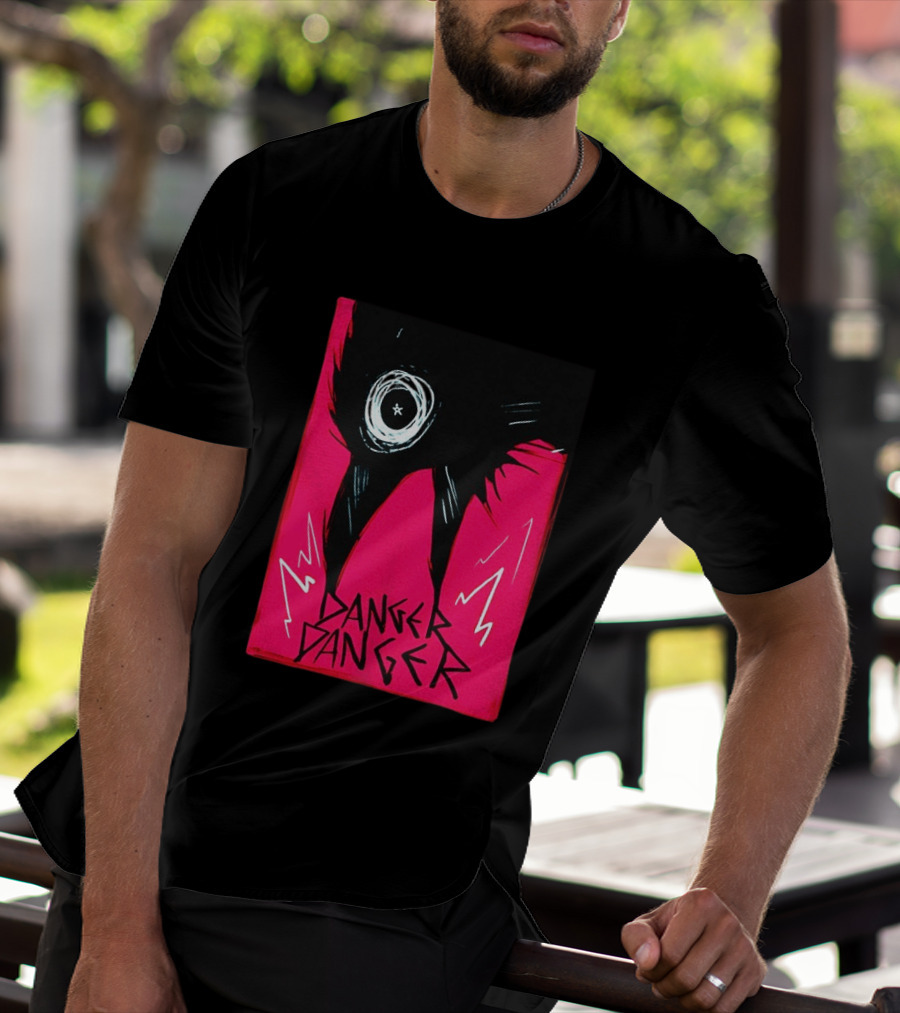 Danger Danger Eerie Eye Dark Pink Lightning T-Shirt