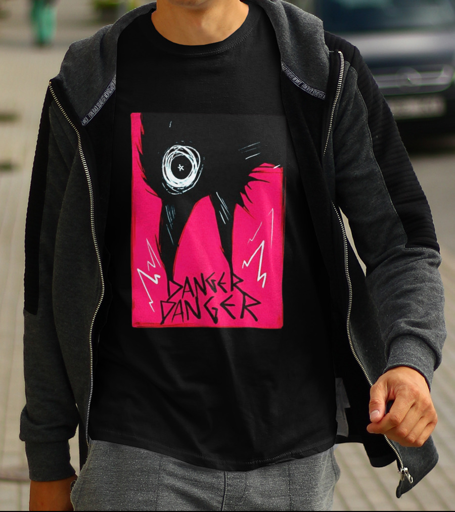 Danger Danger Eerie Eye Dark Pink Lightning T-Shirt