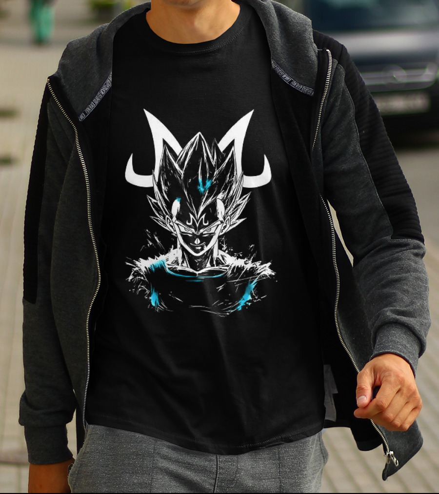 Dragon Ball Super Majin Power Sketch Style Anime Fusion T-Shirt