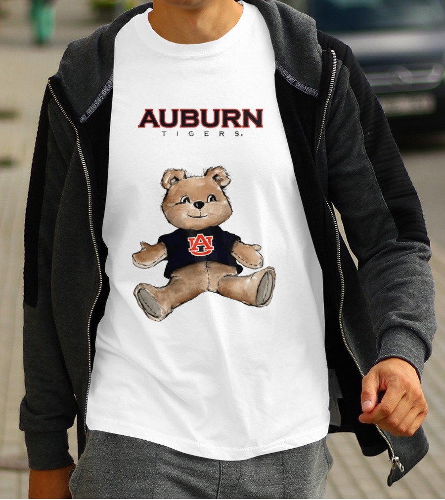 Auburn Tigers Teddy Bear AU Classic Cartoon T-Shirt