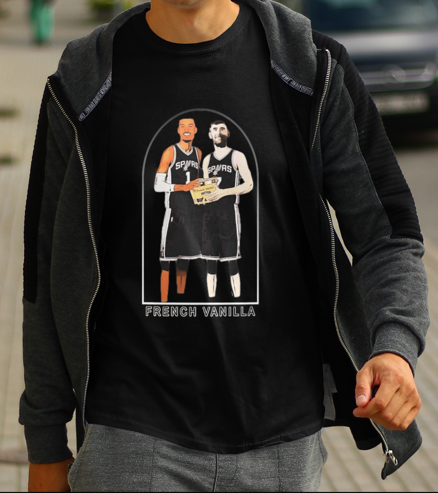Spurs Duo French Vanilla Victor Wembanyama Luke Kornet Collaboration T-Shirt