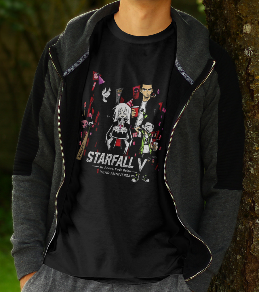 STARFALL V As Above Code Below 1 Year Anniversary Celebration T-Shirt