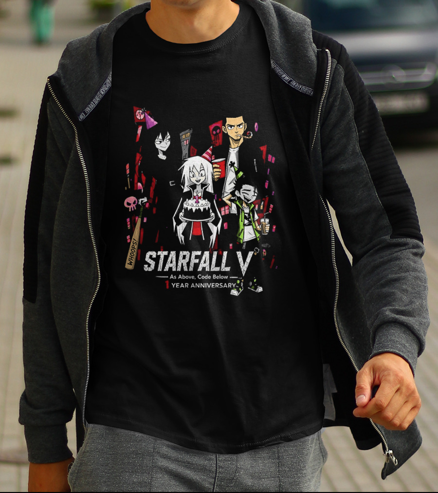 STARFALL V As Above Code Below 1 Year Anniversary Celebration T-Shirt