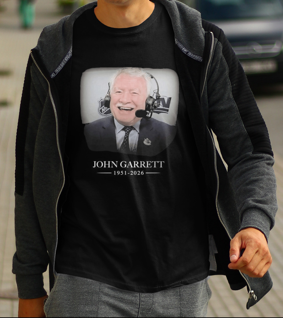 John Garrett NHL Broadcaster In Loving Memory 1951 2026 T-Shirt