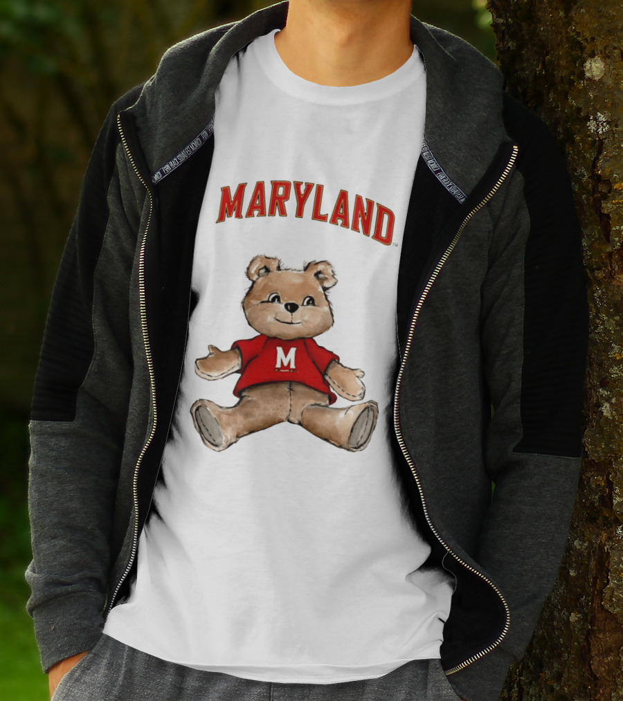 Maryland Terrapins Teddy Bear Cartoon M Sweater T-Shirt