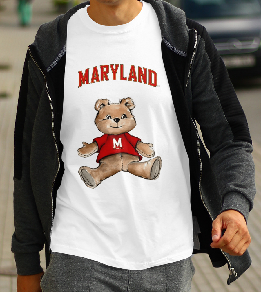 Maryland Terrapins Teddy Bear Cartoon M Sweater T-Shirt