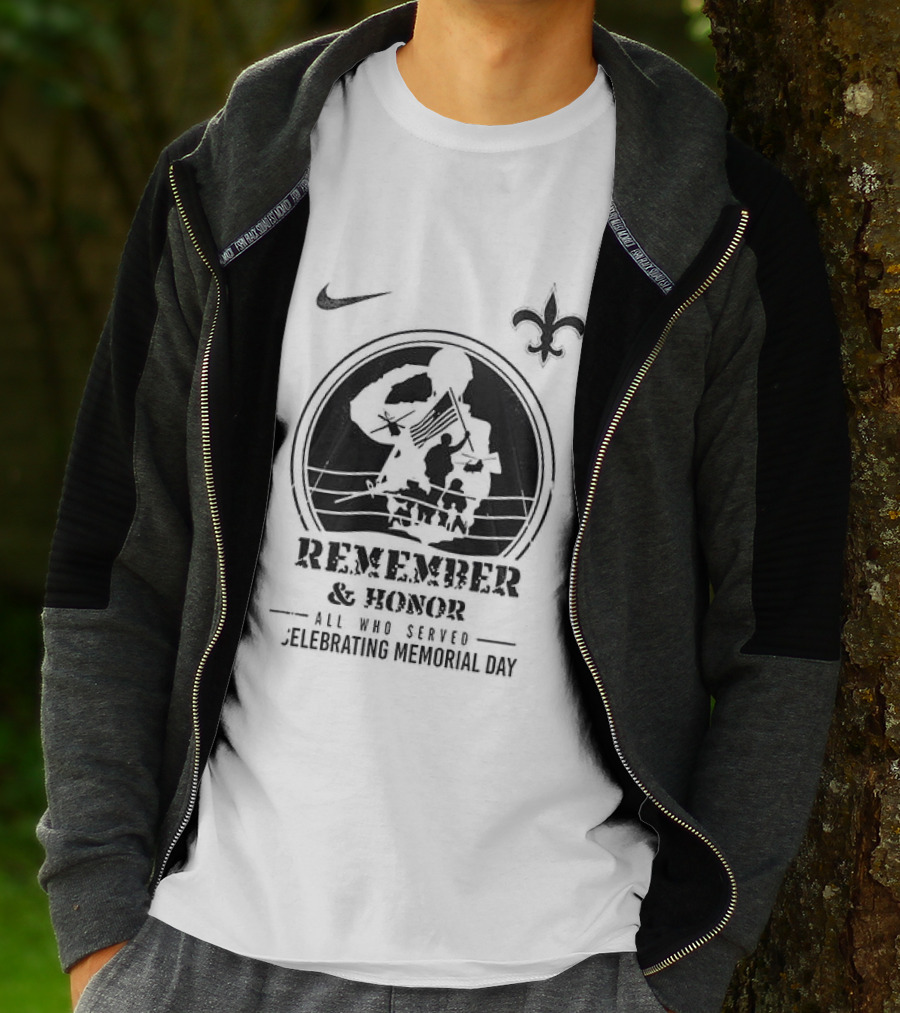 New Orleans Saints Nike Remember And Honor We Owe Them All Memorial Day T-Shirt