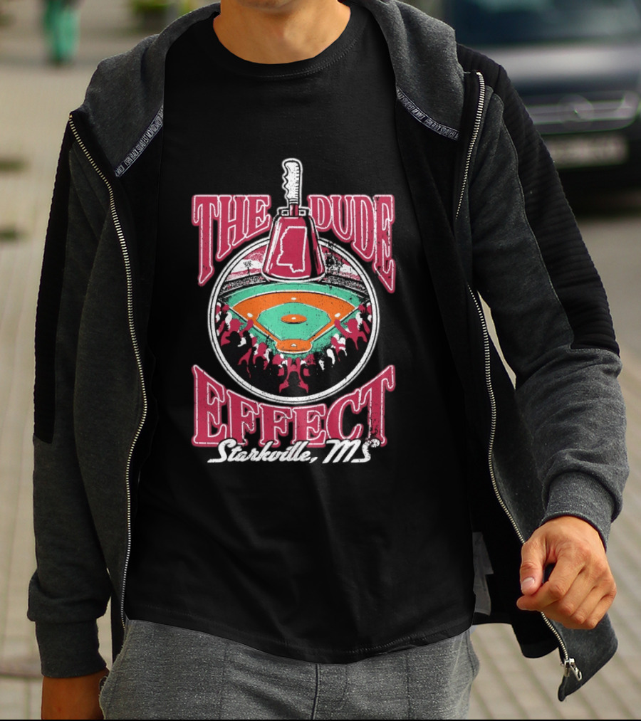 Mississippi State Bulldogs The Dude Effect Starkville MS Baseball Stadium Scene T-Shirt