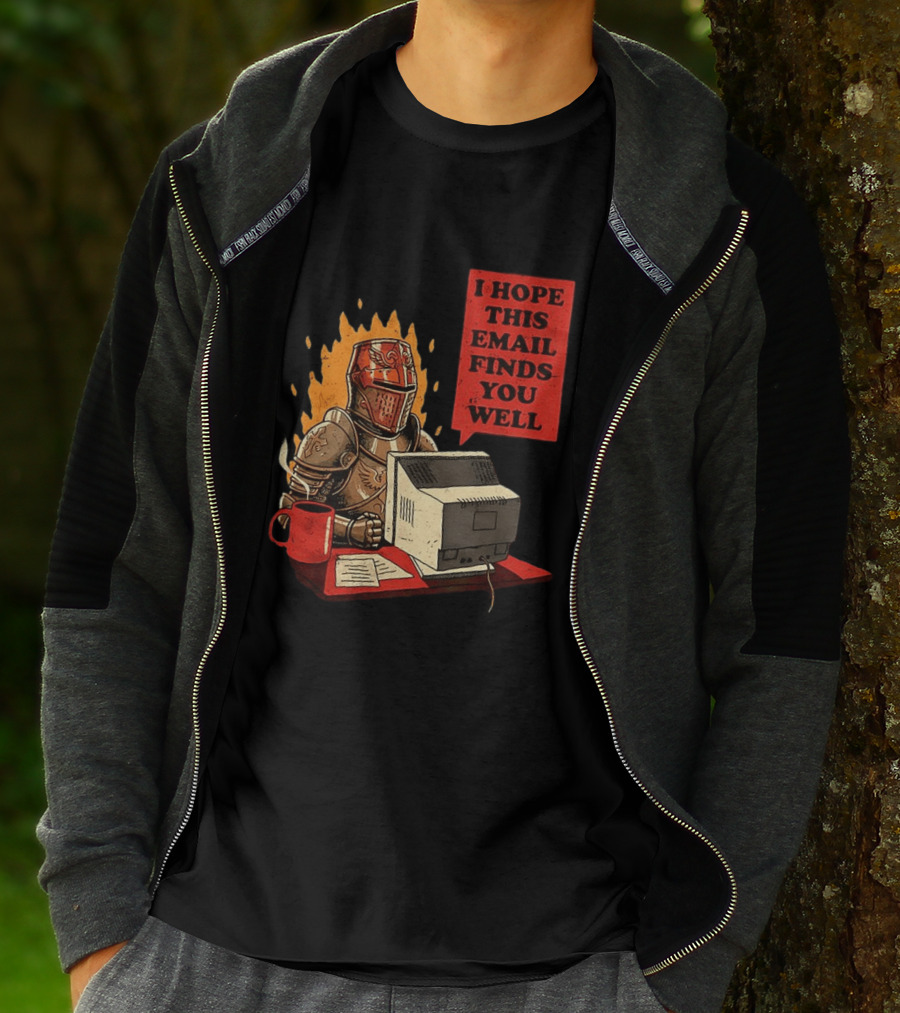 Officer Knight I Hope This Email Finds You Well Armor Computer T-Shirt