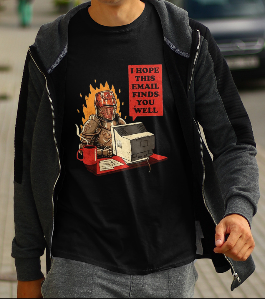 Officer Knight I Hope This Email Finds You Well Armor Computer T-Shirt