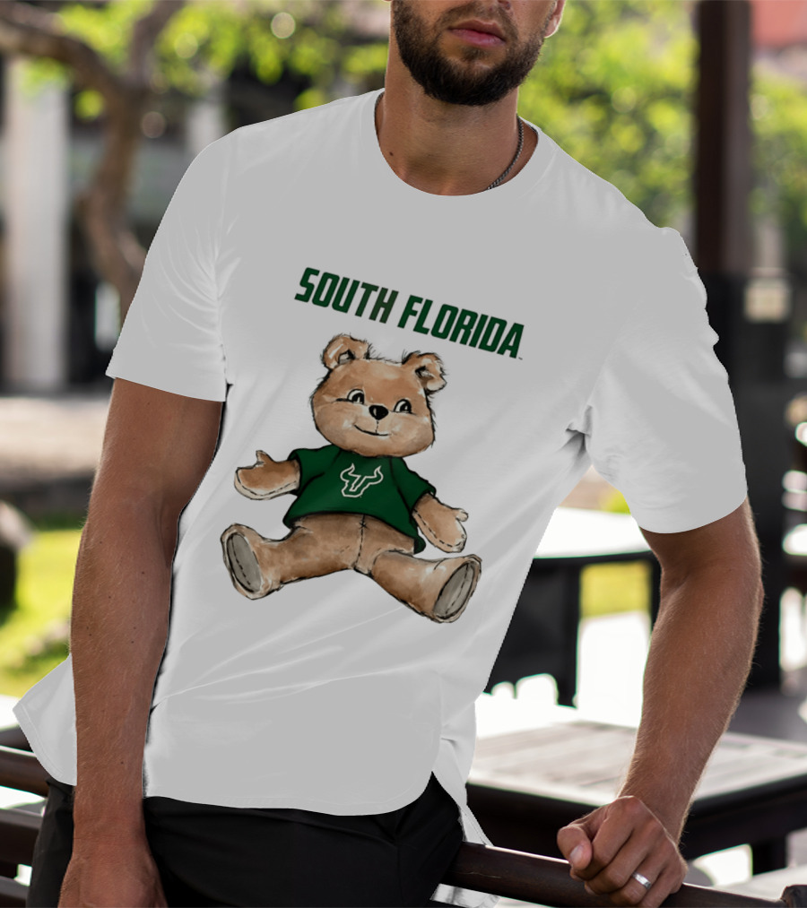 South Florida Bulls Teddy Bear Cartoon T-Shirt