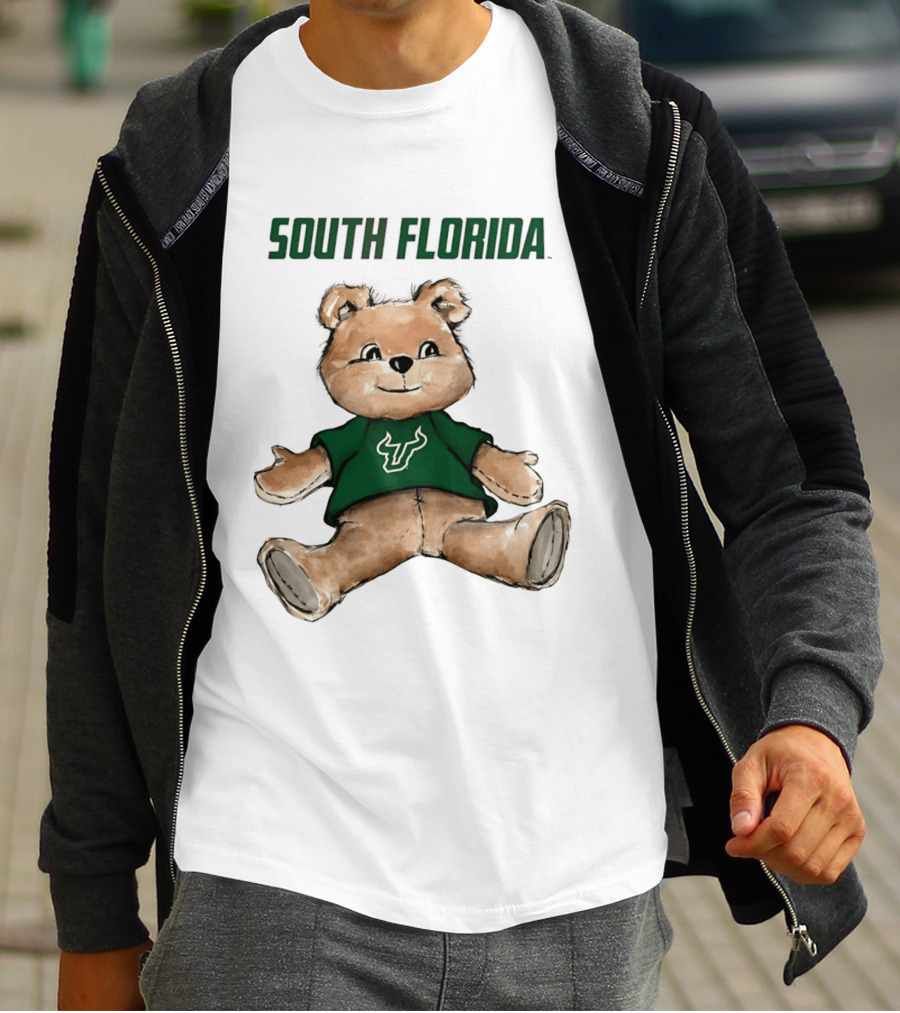South Florida Bulls Teddy Bear Cartoon T-Shirt