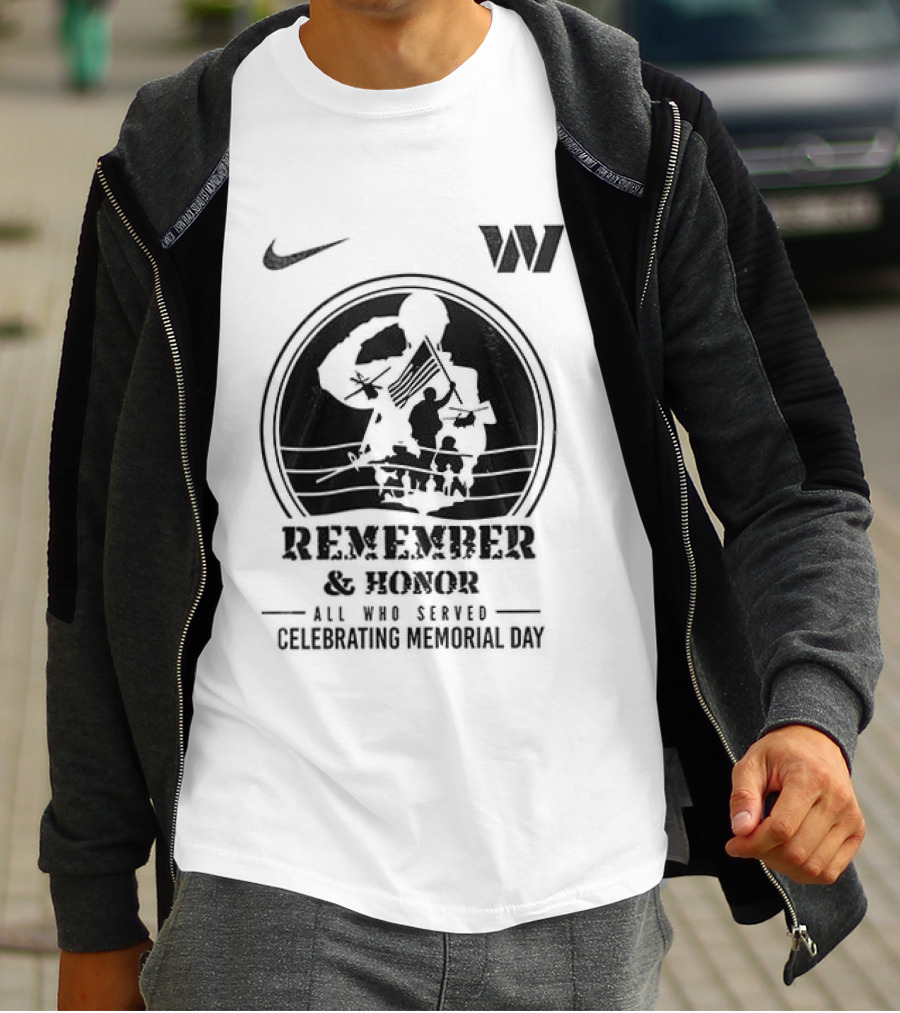 Nike Washington Commanders Remember And Honor All Gave Some Celebrating Memorial Day T-Shirt