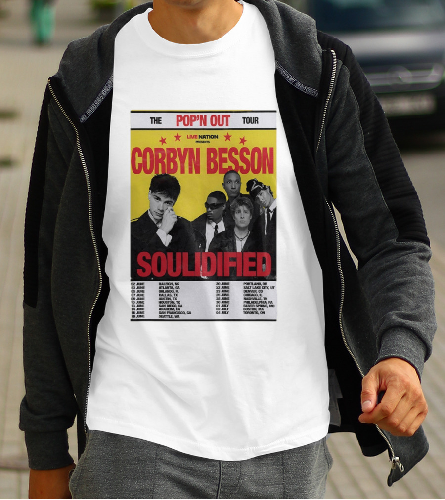 Live Nation Presents Corbyn Besson The Pop'n Out Tour 2026 Soulidified T-Shirt