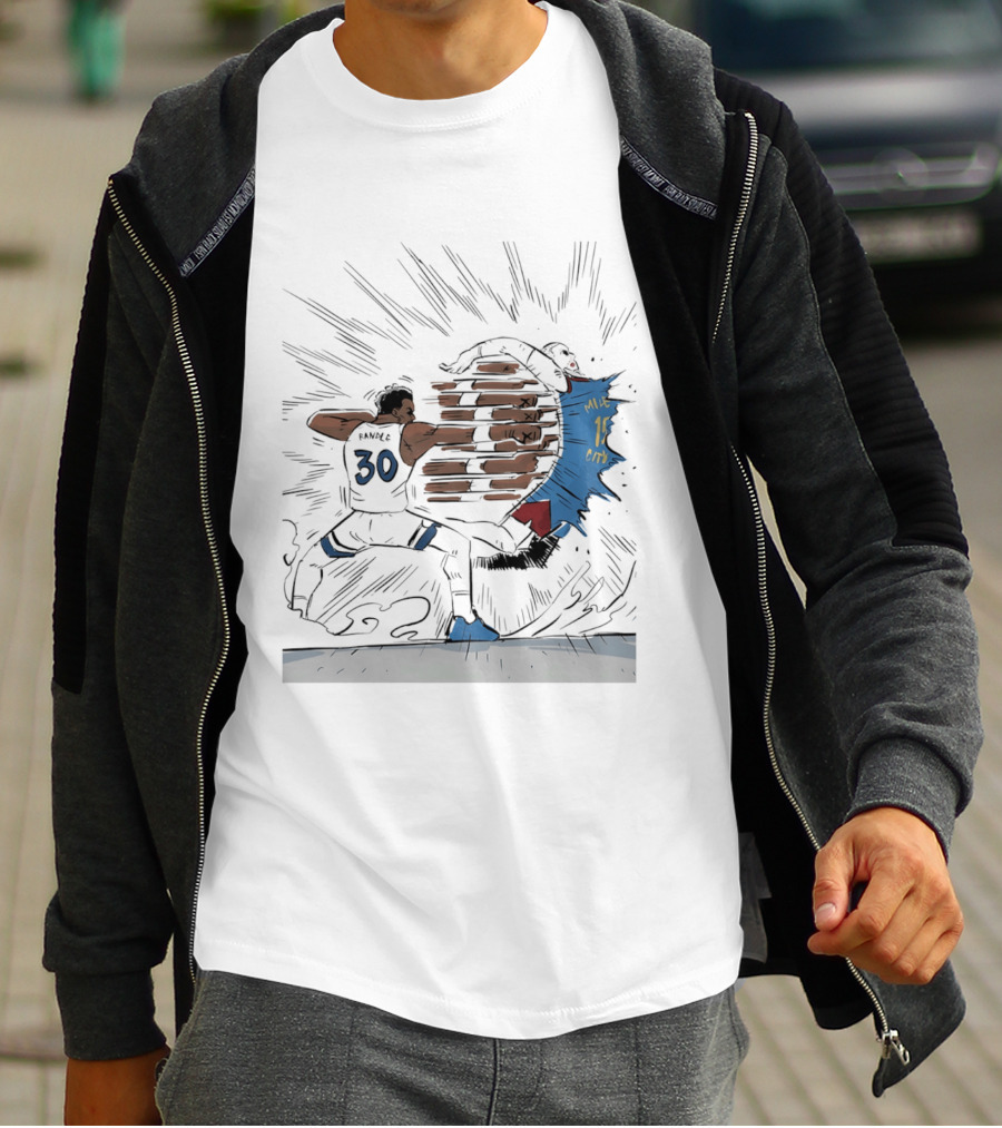Randle Timberwolves Vs Jokic Nuggets Comic Style Slam Dunk Action T-Shirt
