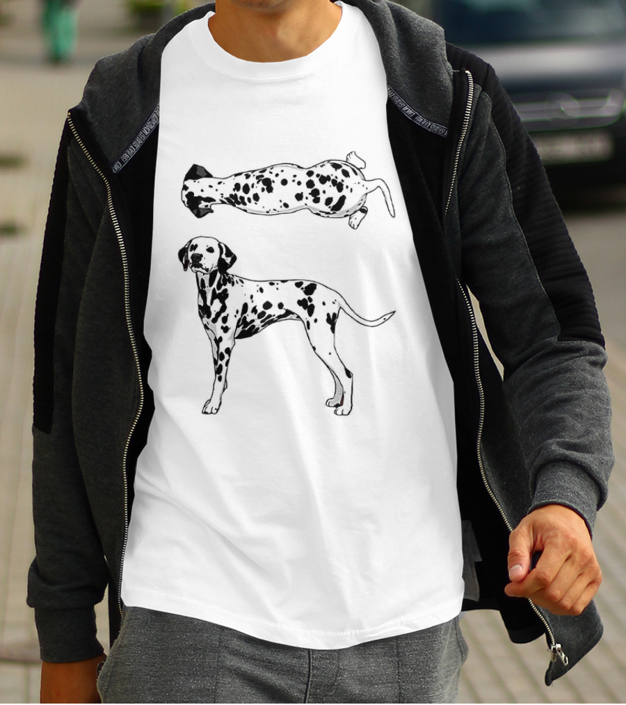 Dalmatian Dog Illustrations Standing And Lying T-Shirt