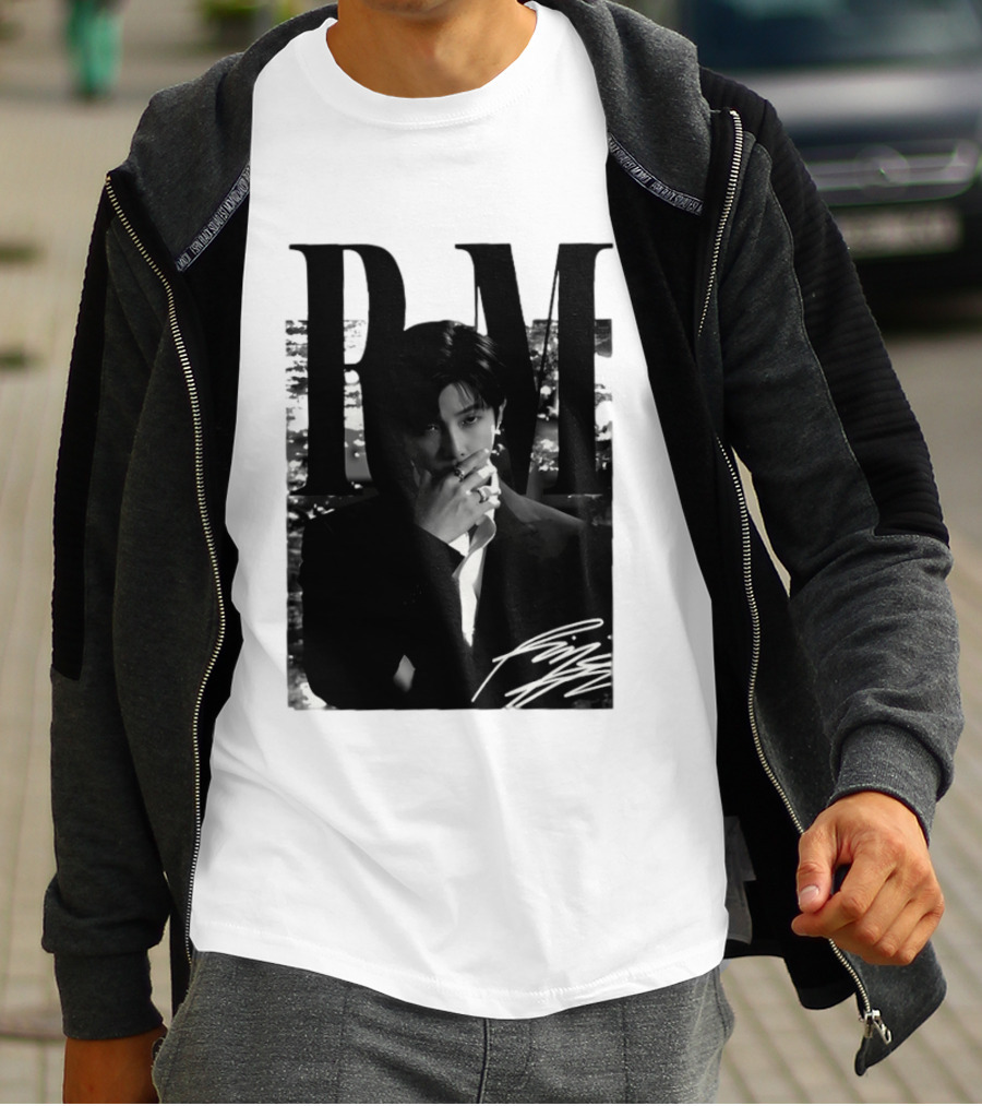 RM Namjoon BTS Arirang World Tour 2026 Signature Black And White T-Shirt