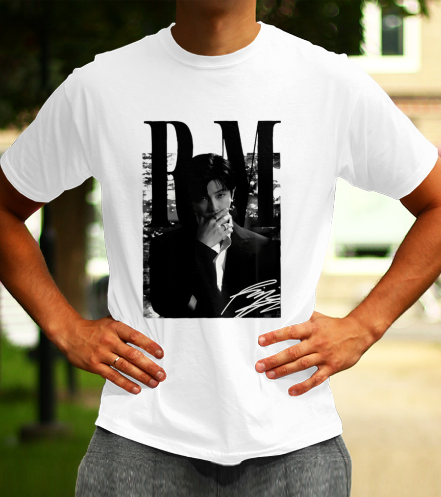 RM Namjoon BTS Arirang World Tour 2026 Signature Black And White T-Shirt