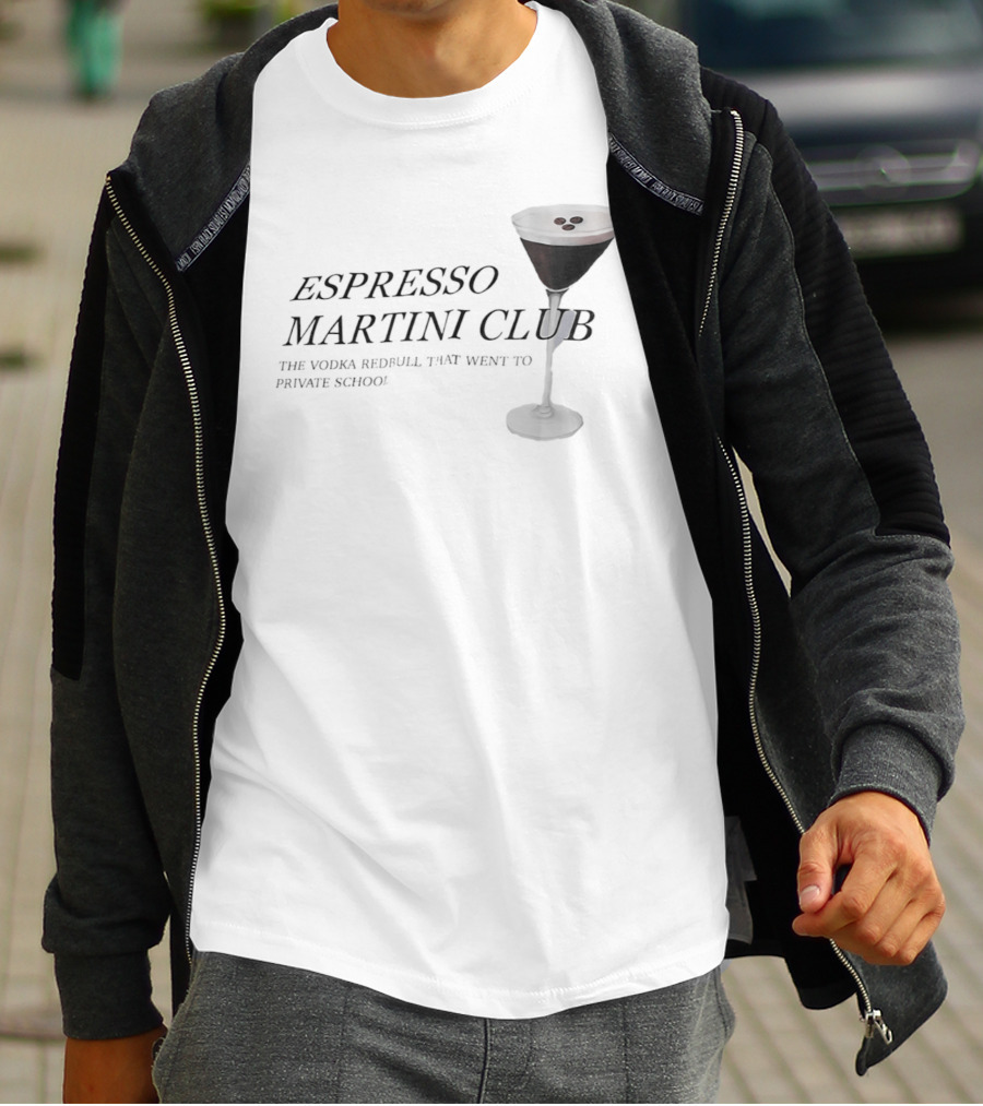 Espresso Martini Club Vodka Redbull Private School T-Shirt