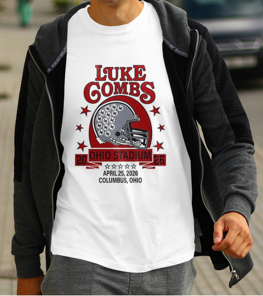 Luke Combs Ohio Stadium 2026 My Kinda Saturday Night Tour Buckeyes She Got The Best Of Me T-Shirt
