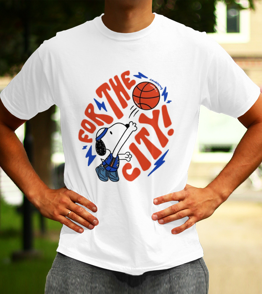 Snoopy For The City Oklahoma City Thunder Basketball T-Shirt