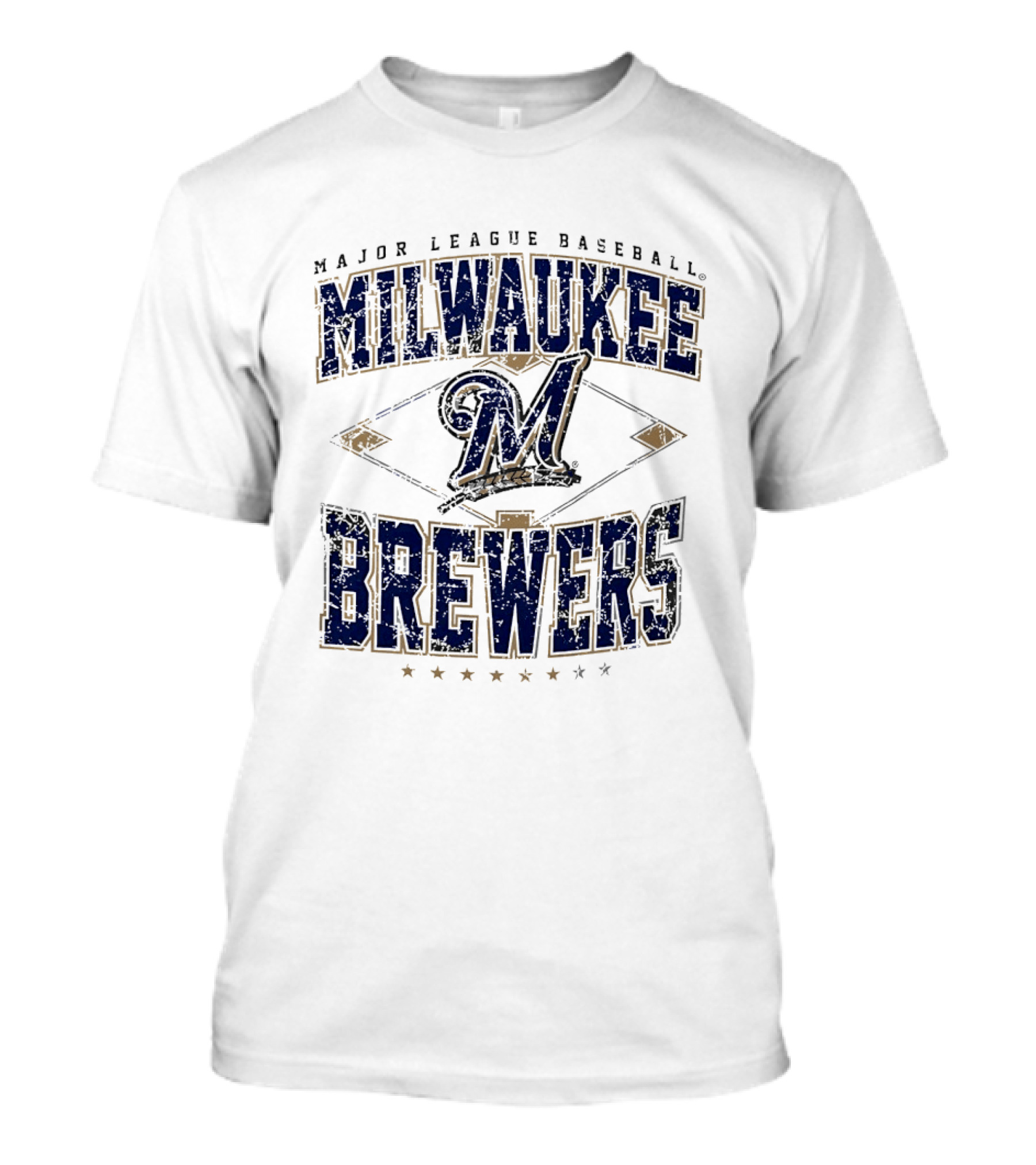 Milwaukee Brewers Major League Baseball Cooperstown M Diamond T-Shirt