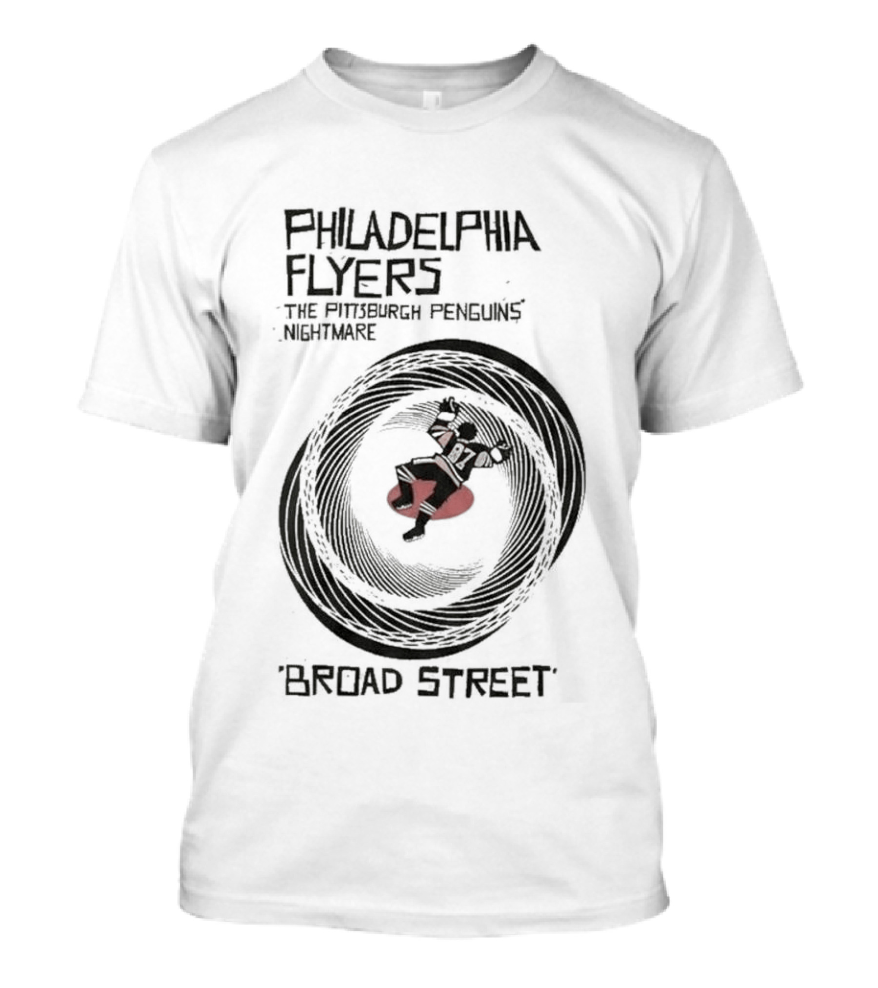 Philadelphia Flyers Pittsburgh Penguins Nightmare Broad Street Vertigo T-Shirt