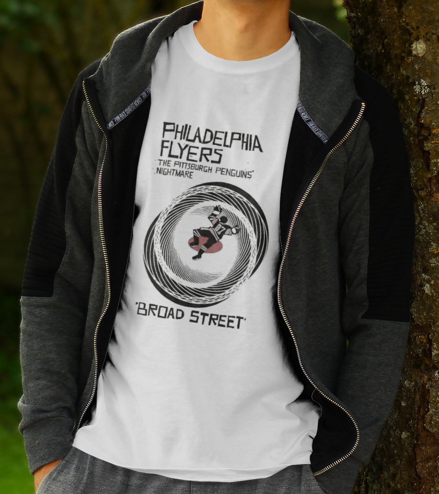 Philadelphia Flyers Pittsburgh Penguins Nightmare Broad Street Vertigo T-Shirt