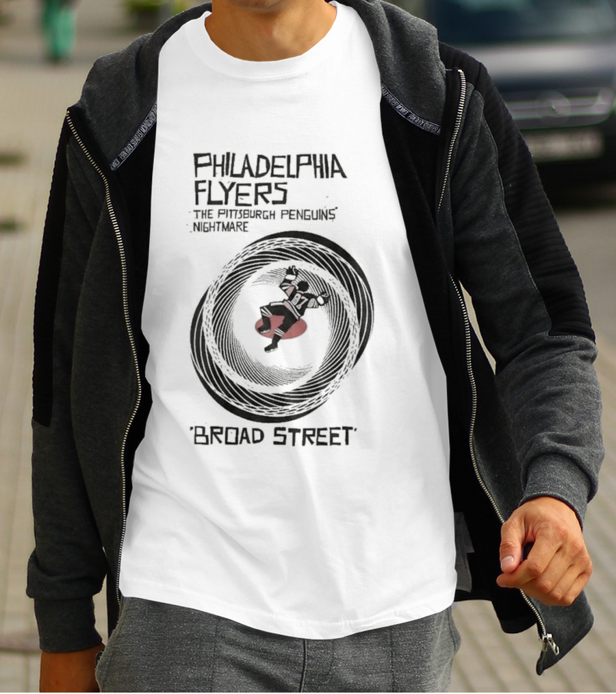 Philadelphia Flyers Pittsburgh Penguins Nightmare Broad Street Vertigo T-Shirt
