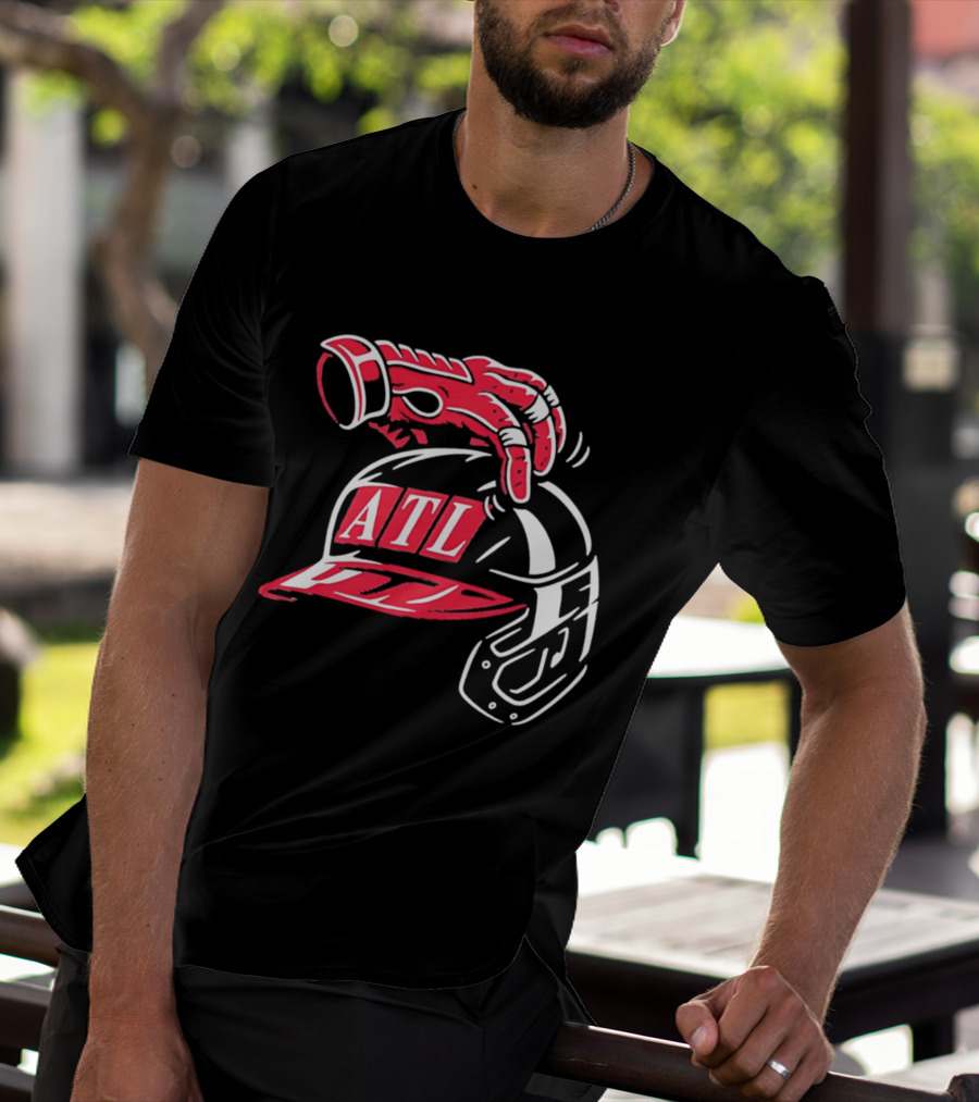 ATL Braves Helmet Head Scratch T-Shirt