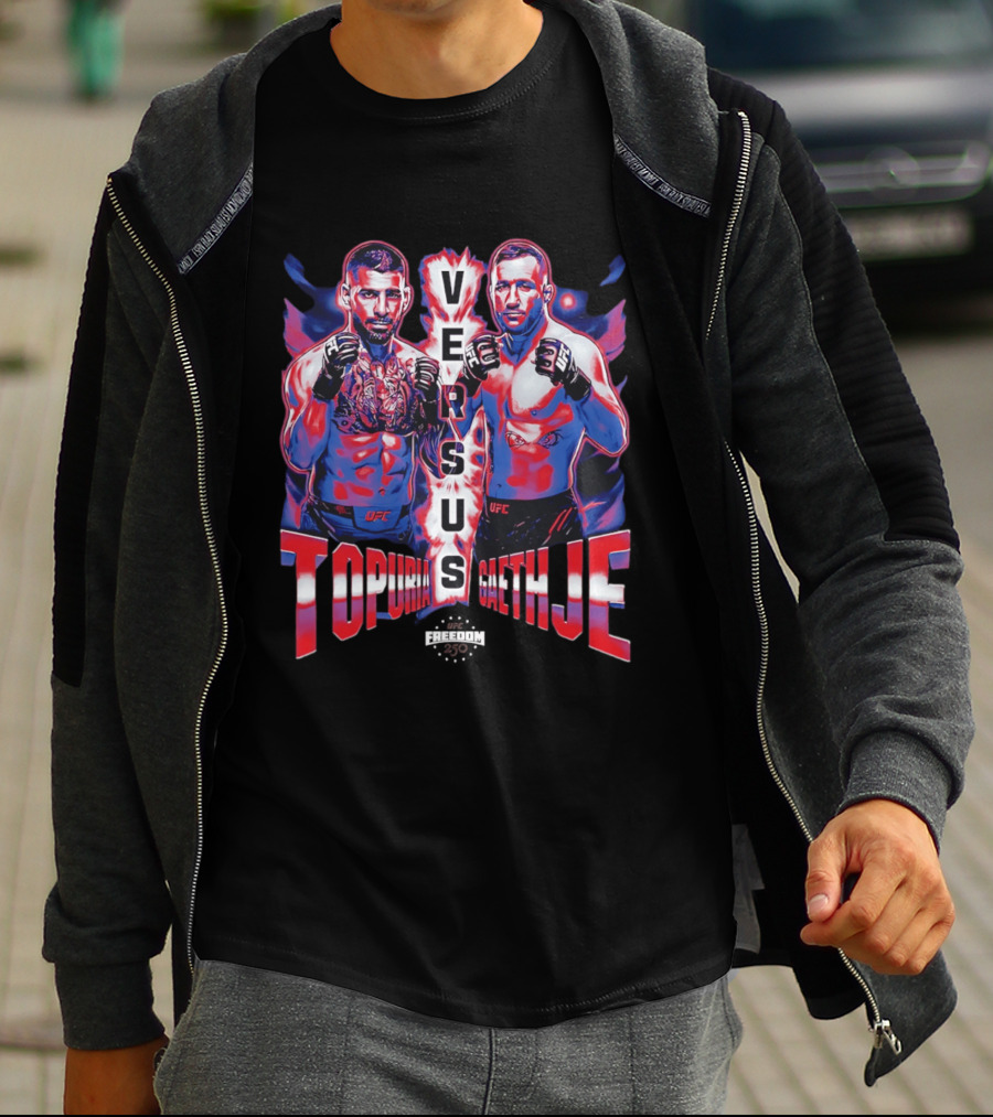 Ilia Topuria Versus Justin Gaethje UFC 250 Matchup T-Shirt