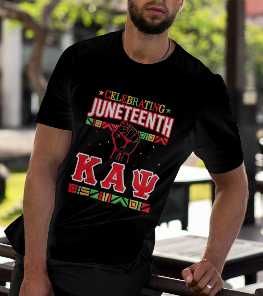 Celebrating Juneteenth Kay Fist Symbol African T-Shirt