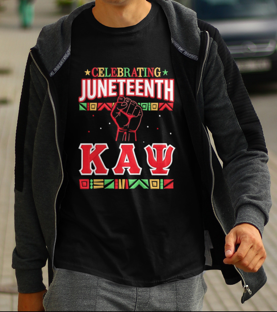 Celebrating Juneteenth Kay Fist Symbol African T-Shirt