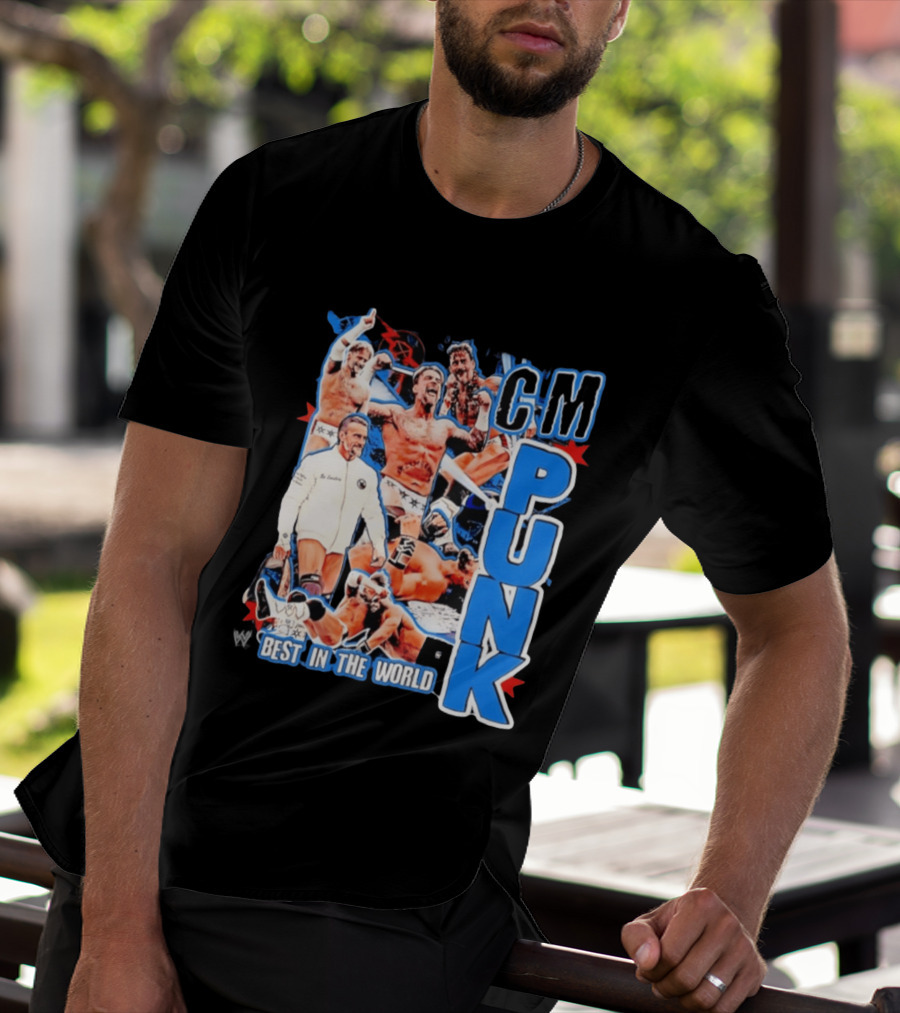 CM Punk Best In The World Pro Wrestling Collage CM Punk T-Shirt