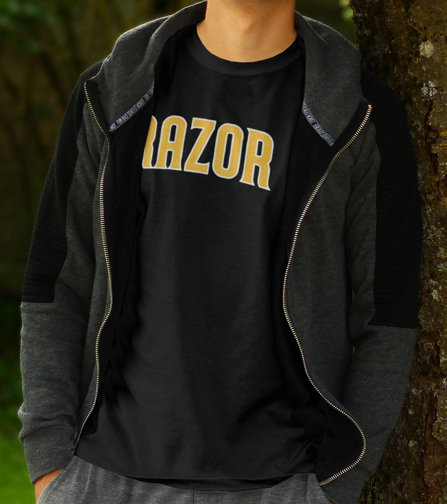 Razor Shines Montreal Expos MLB Yellow Retro Font T-Shirt