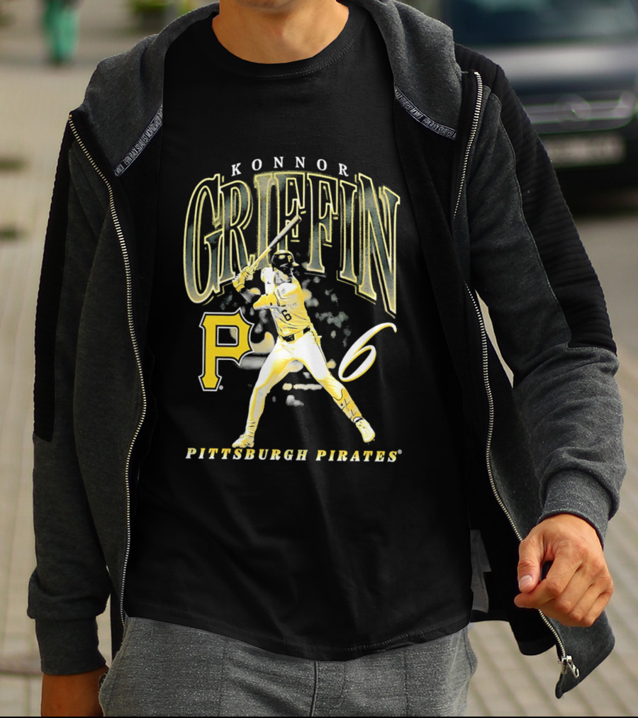 Konnor Griffin 6 Pittsburgh Pirates Baseball Swing Iconic P T-Shirt