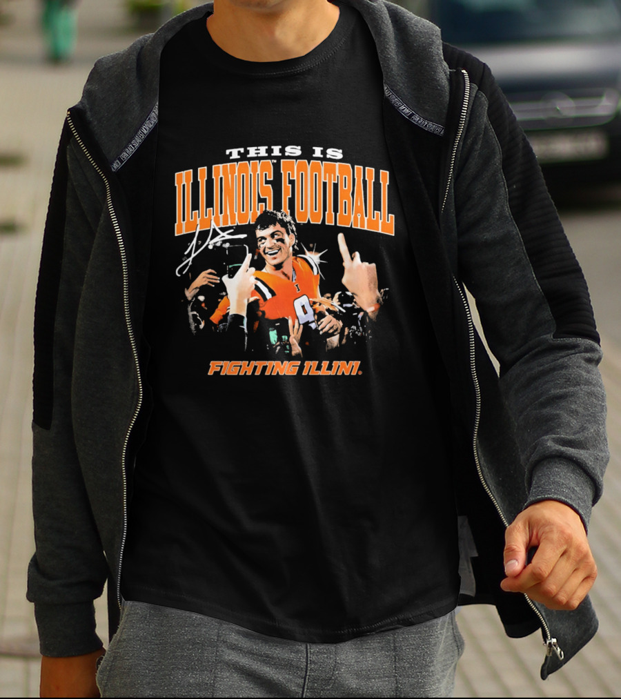 This Is Illinois Football Luke Altmyer Celebration Fighting Illini T-Shirt