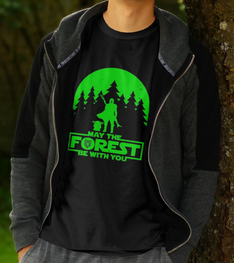 May The Forest Be With You Star Wars Trees And Characters T-Shirt