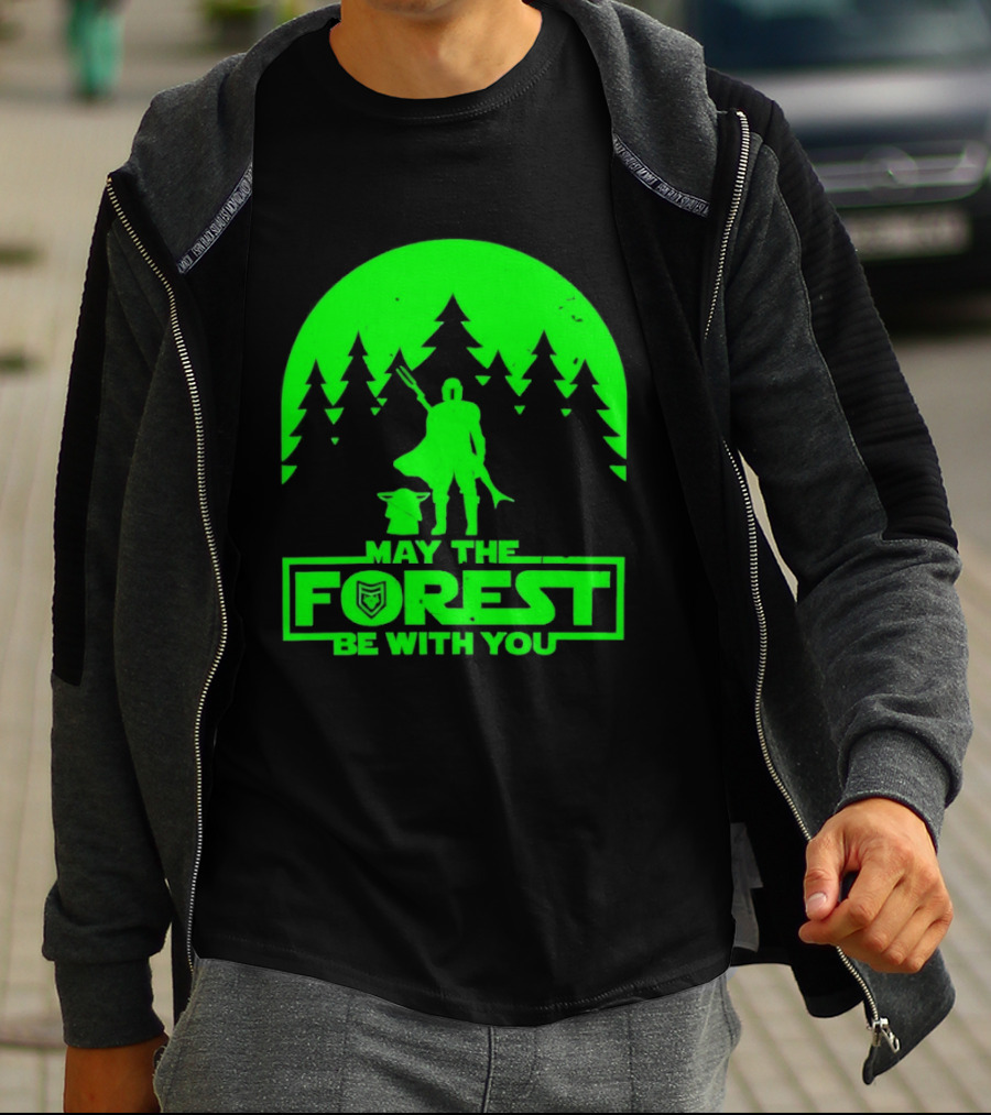 May The Forest Be With You Star Wars Trees And Characters T-Shirt