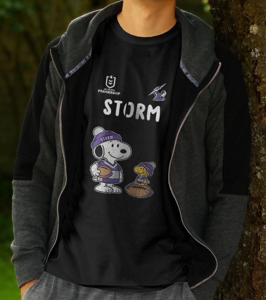 Melbourne Storm Peanuts Collaboration Snoopy Football Team Loyalty T-Shirt